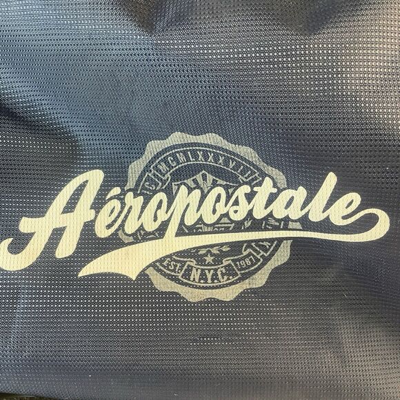 Aeropostale NYC Navy Blue Duffle Gym Bag Luggage Tote Carry On Travel 18x10x10 - Picture 2 of 9